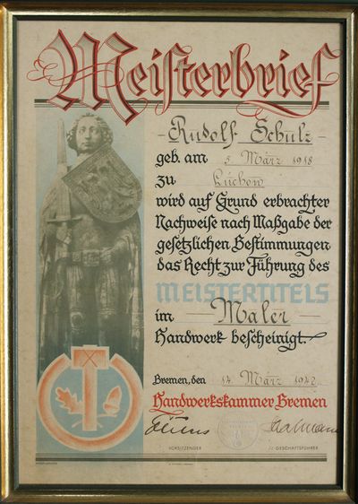 SGS Schulz - Meisterbrief Rudolf Schulz